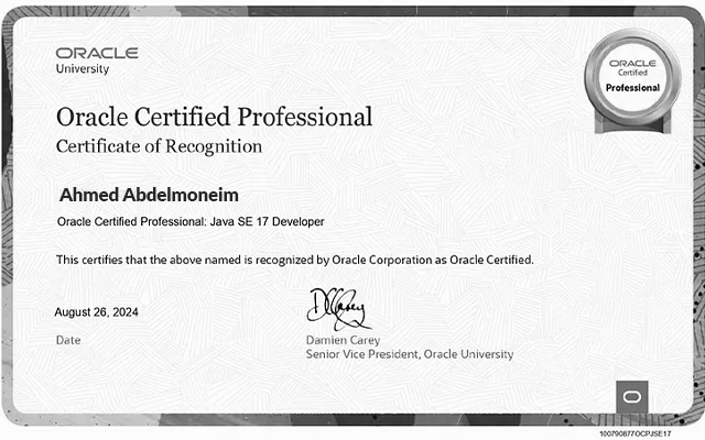 Ahmed Certifications